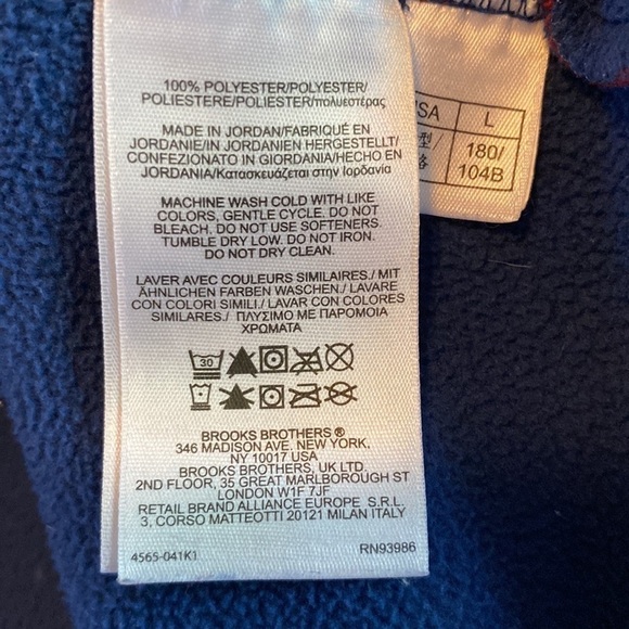 Brooks Brothers Red and Blue Fleece Jacket - Picture 6 of 10